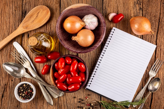 Stôl s pripravenými ingredienciami